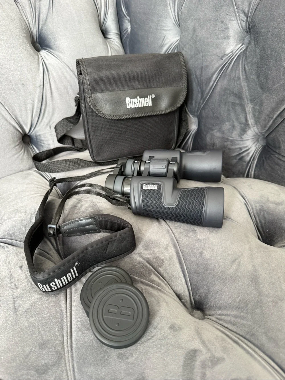 Bushnell 7x50 Binoculars in Charcoal Gray with Carry Case